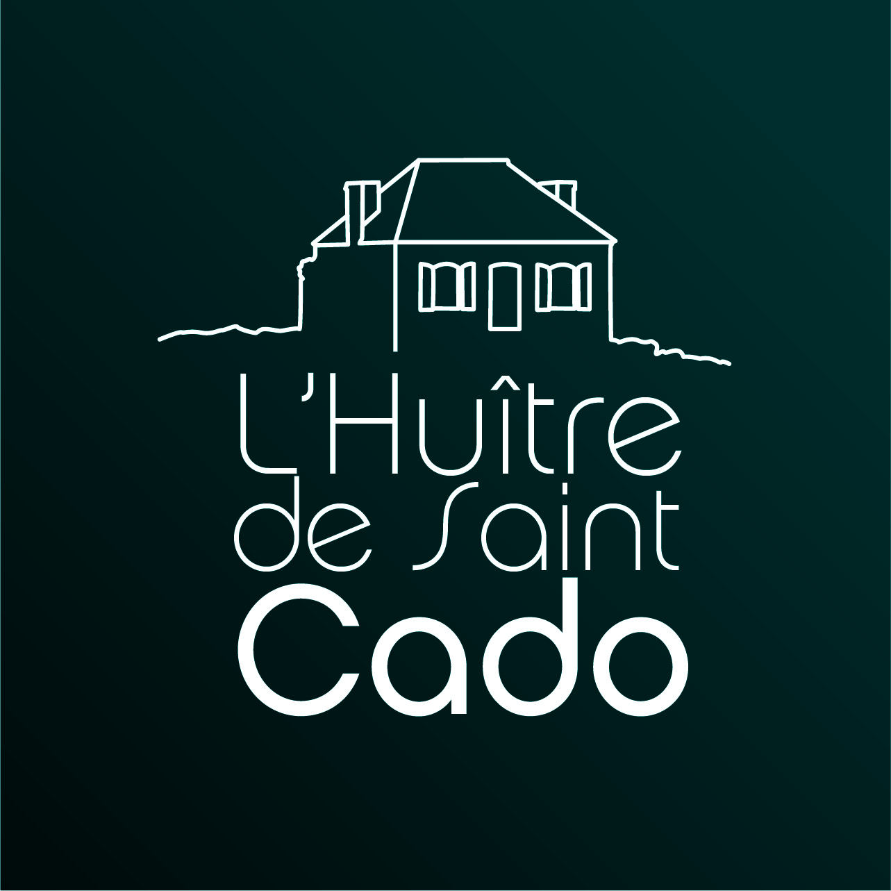 Logo noir l'huitre de Saint Cado par iris imprim graphique à Lorient